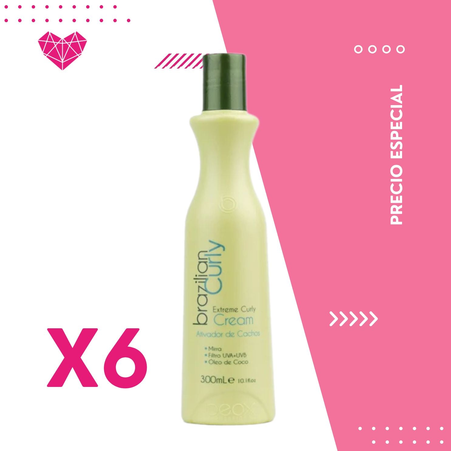 Extreme Cream Brazilian Curly 300mL x 6 unidades