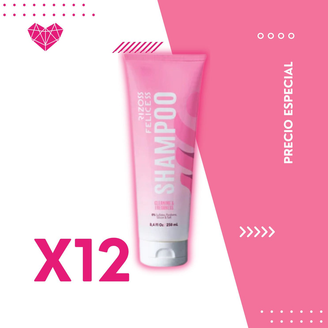 RF-Sulfatefree-shampoo-plus 250 ml x 12 unidades